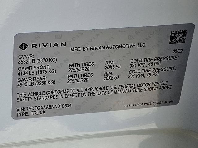 2022 Rivian R1T Vehicle Photo in TREVOSE, PA 19053-4984