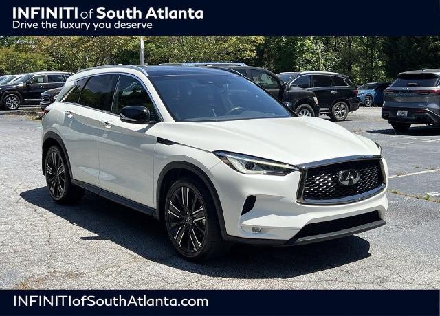 Majestic White 2021 INFINITI QX50 Luxe FWD SUV / Crossover Front-Wheel Drive Continuously Variable Transmission