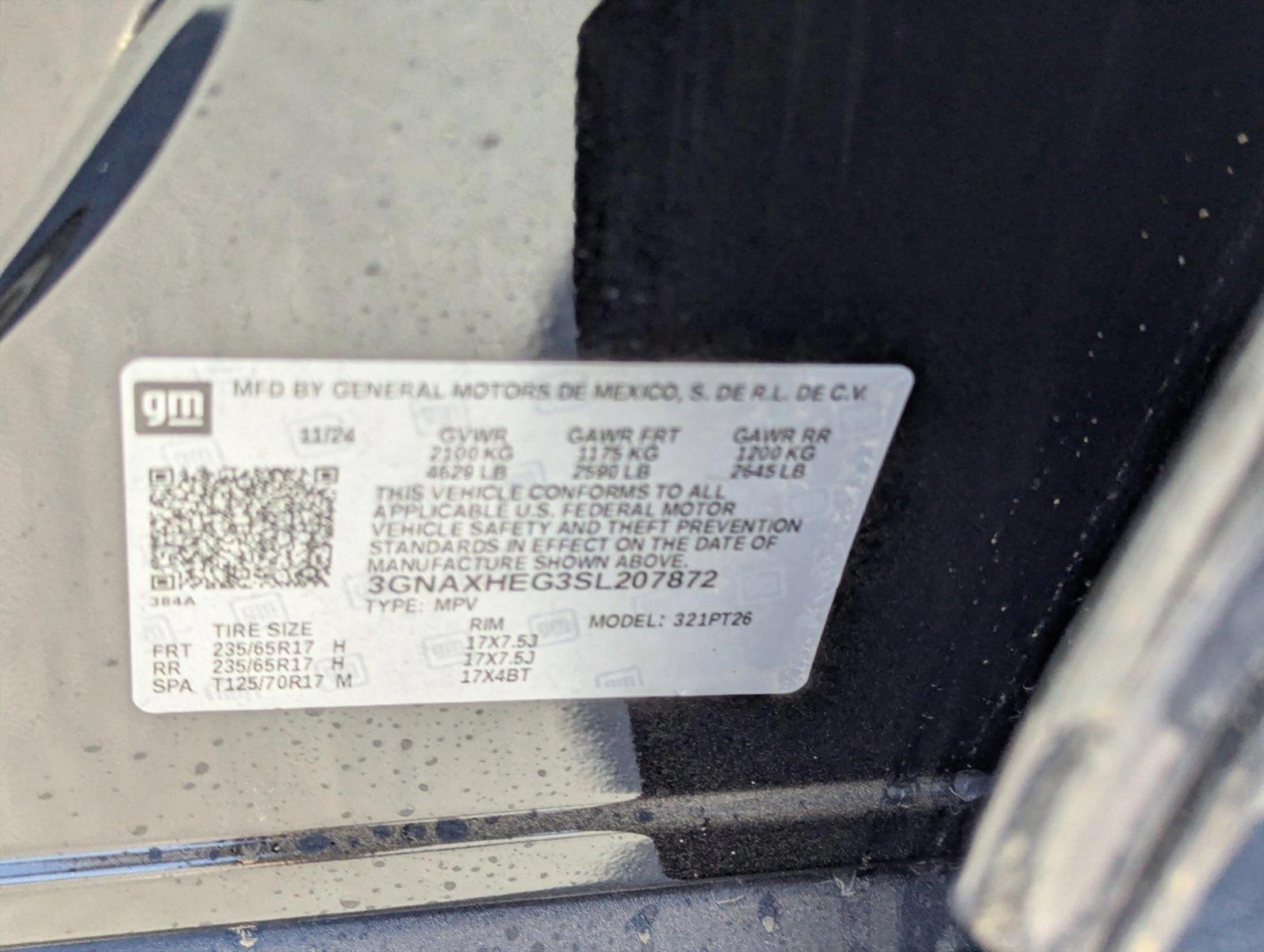 2025 Chevrolet Equinox Vehicle Photo in PEMBROKE PINES, FL 33024-6534