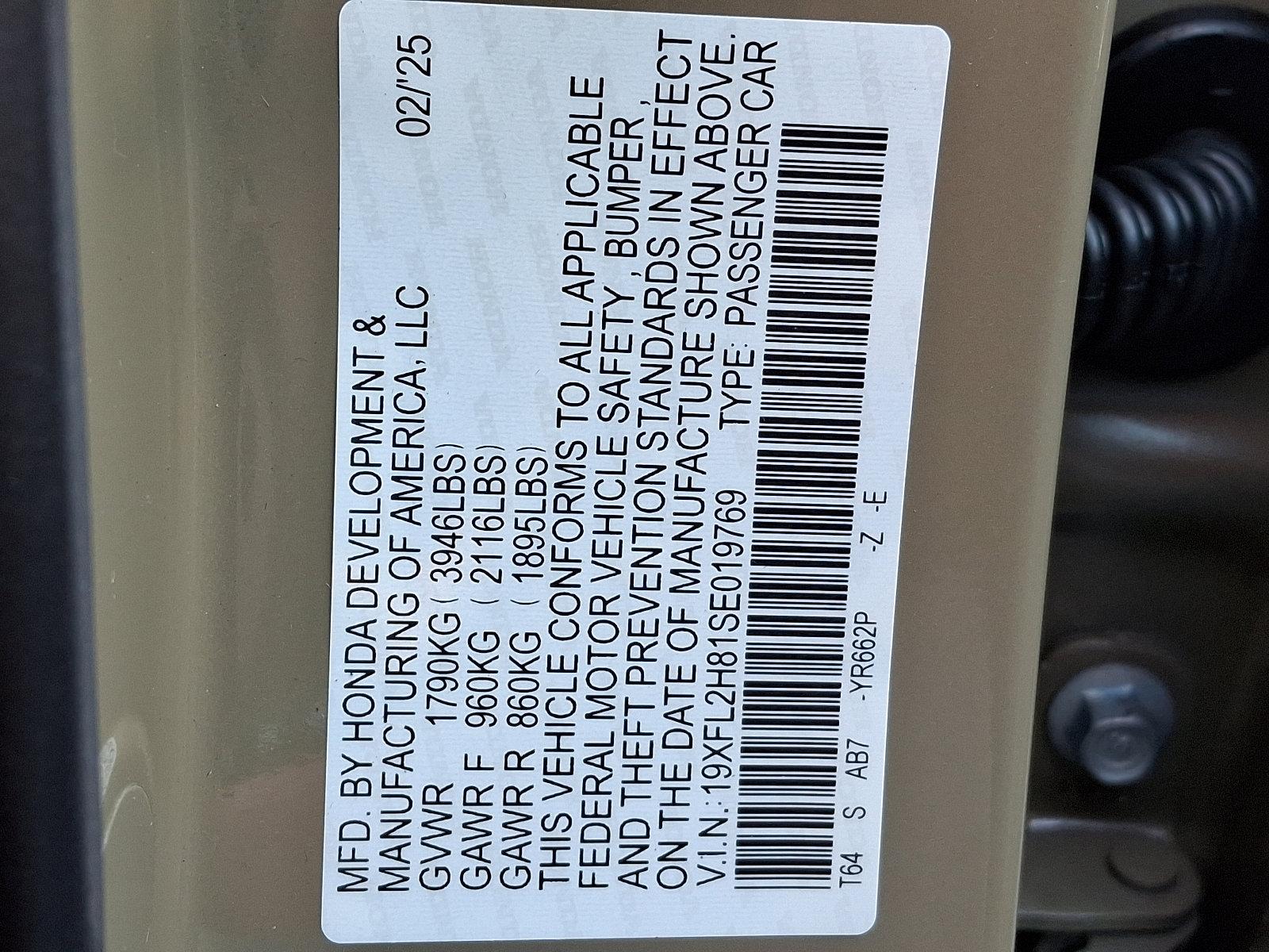 2025 Honda Civic Hatchback Vehicle Photo in Harrisburg, PA 17111
