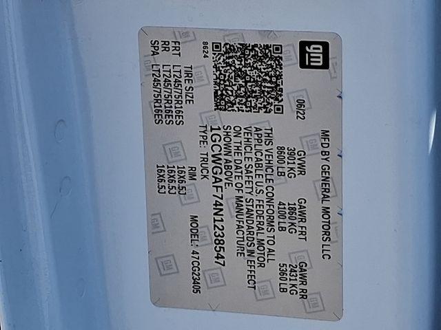2022 Chevrolet Express Cargo 2500 Vehicle Photo in DANBURY, CT 06810-5034