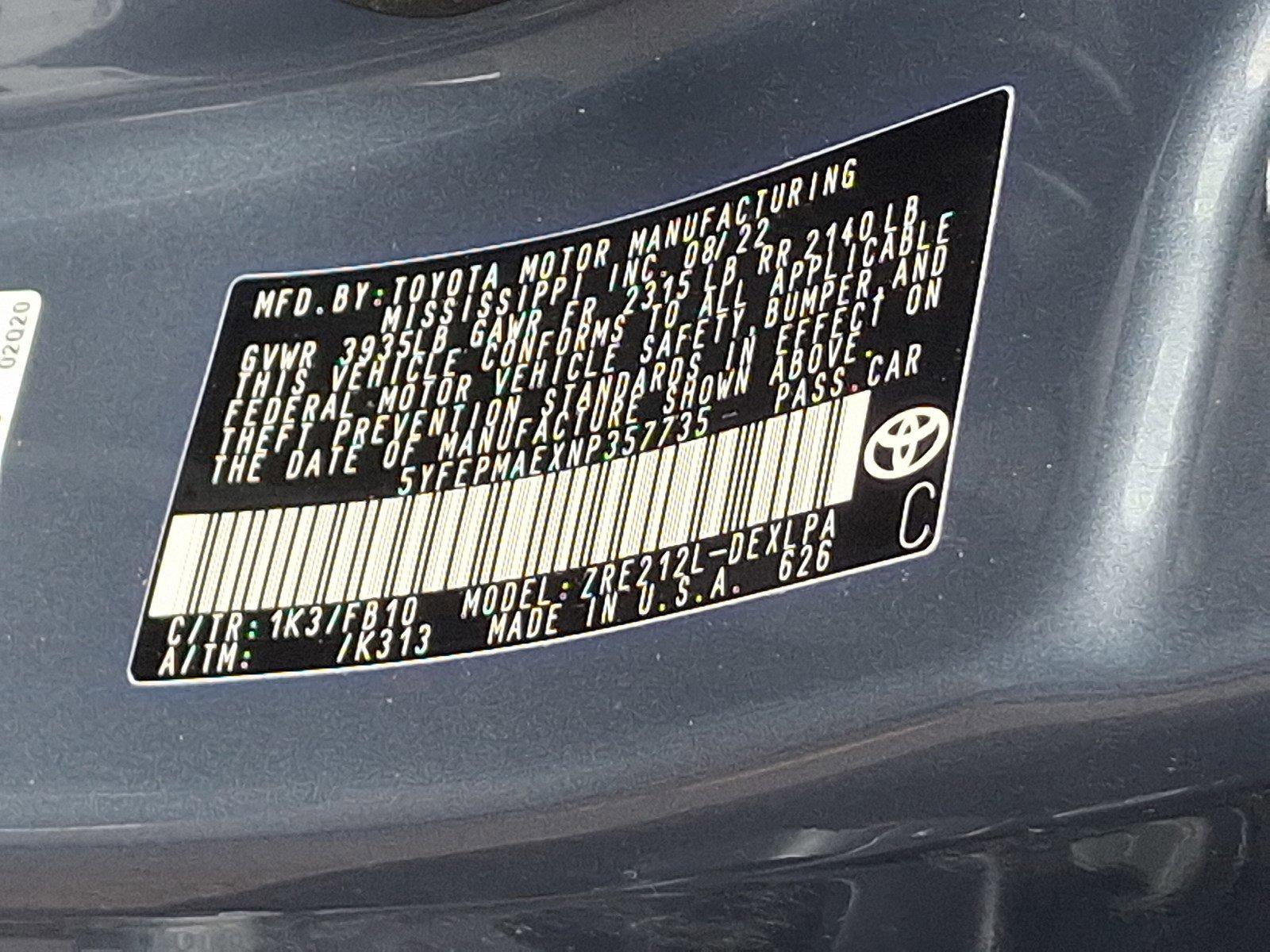 2022 Toyota Corolla Vehicle Photo in Harrisburg, PA 17111