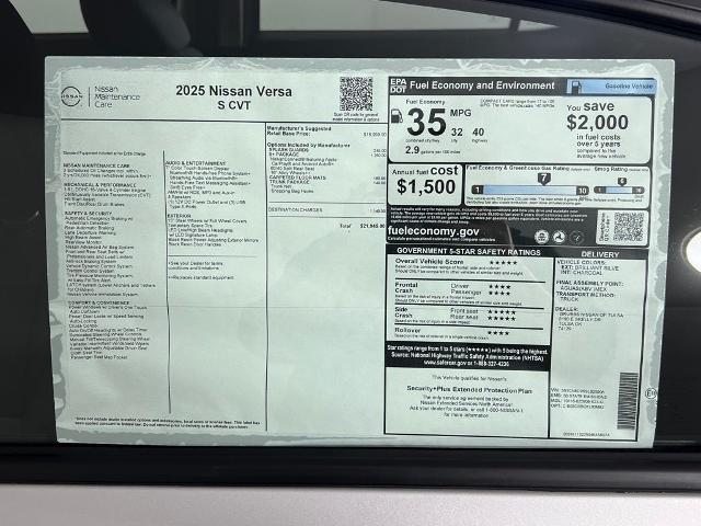 2025 Nissan Versa Vehicle Photo in Tulsa, OK 74129