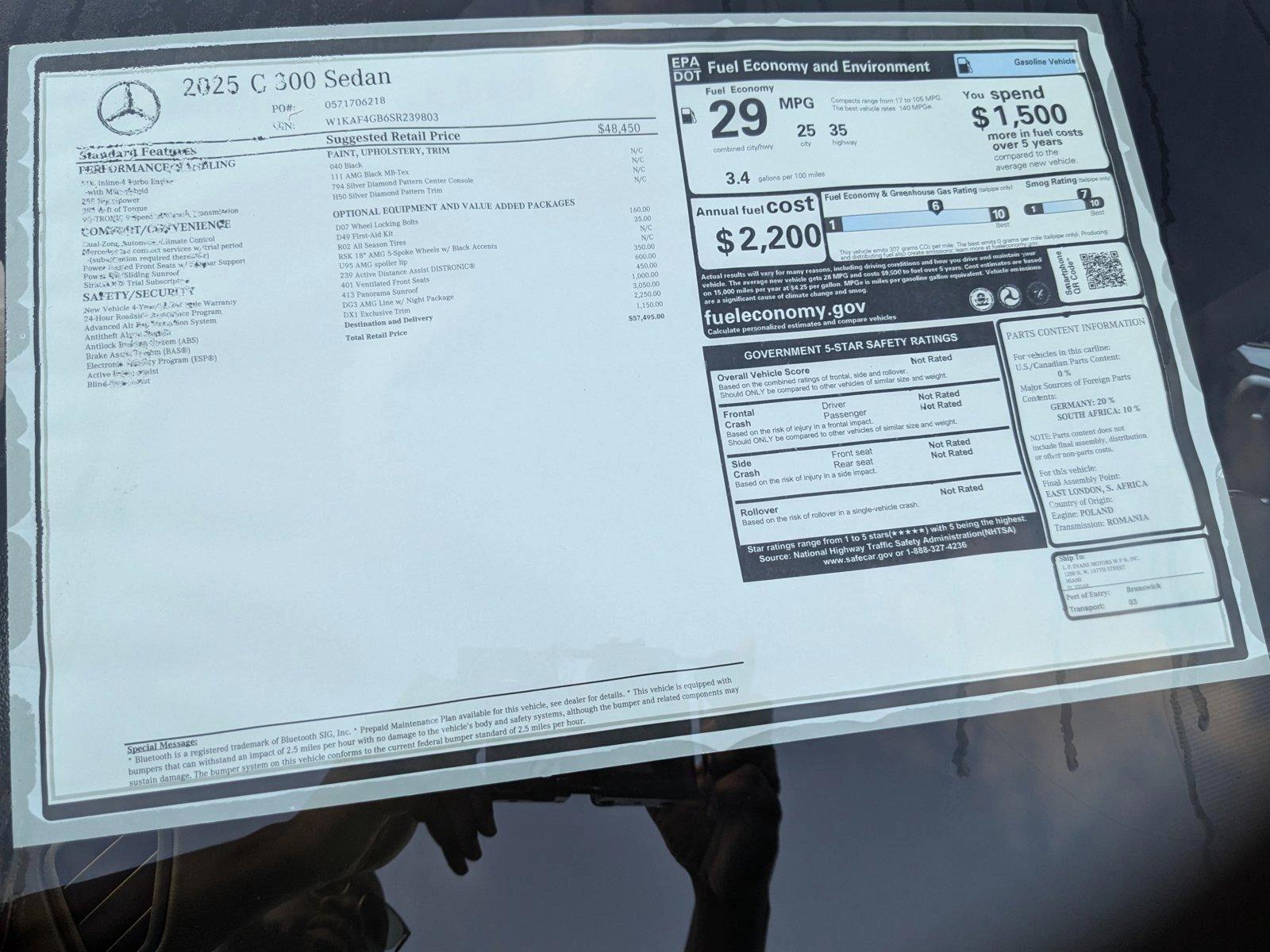 2025 Mercedes-Benz C-Class Vehicle Photo in Miami, FL 33169