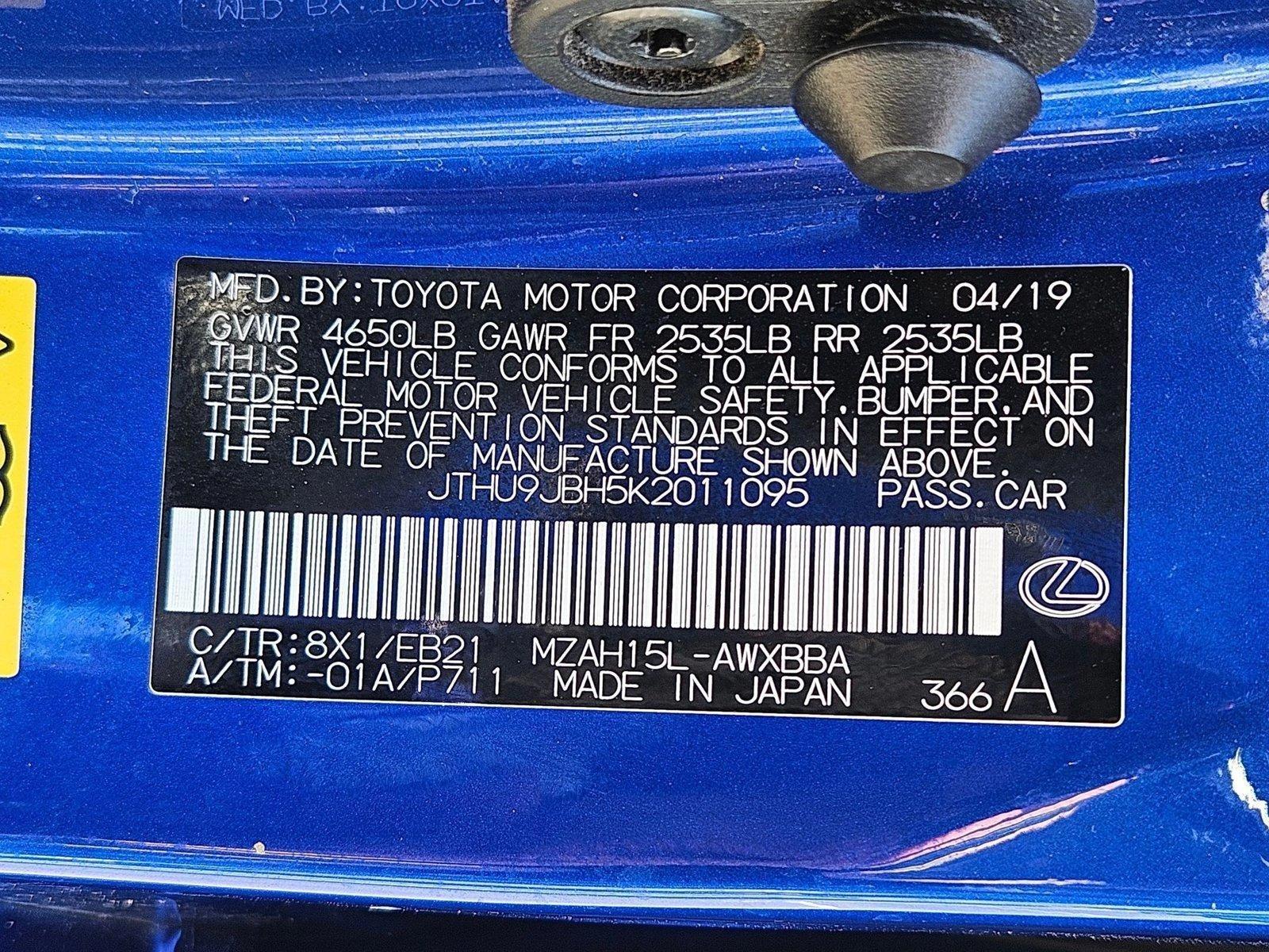 2019 Lexus UX Vehicle Photo in HENDERSON, NV 89014-6702