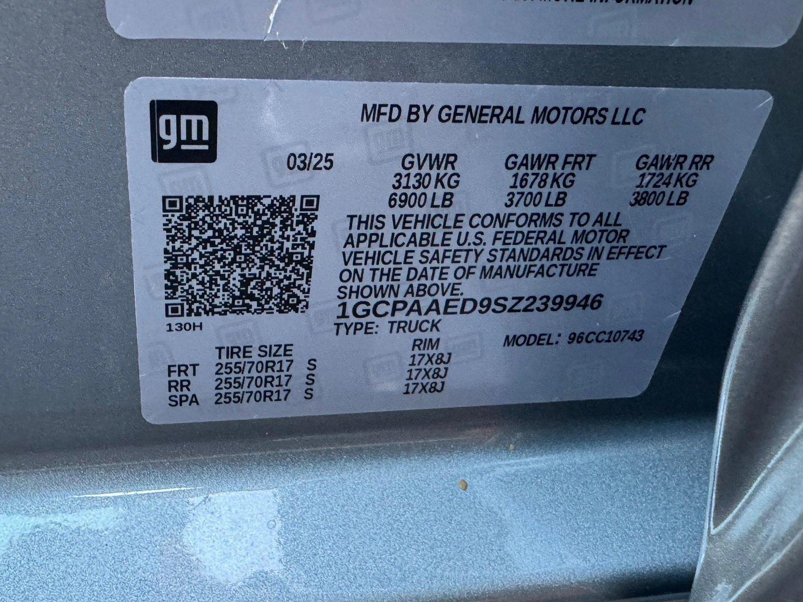 2025 Chevrolet Silverado 1500 Vehicle Photo in GREENACRES, FL 33463-3207