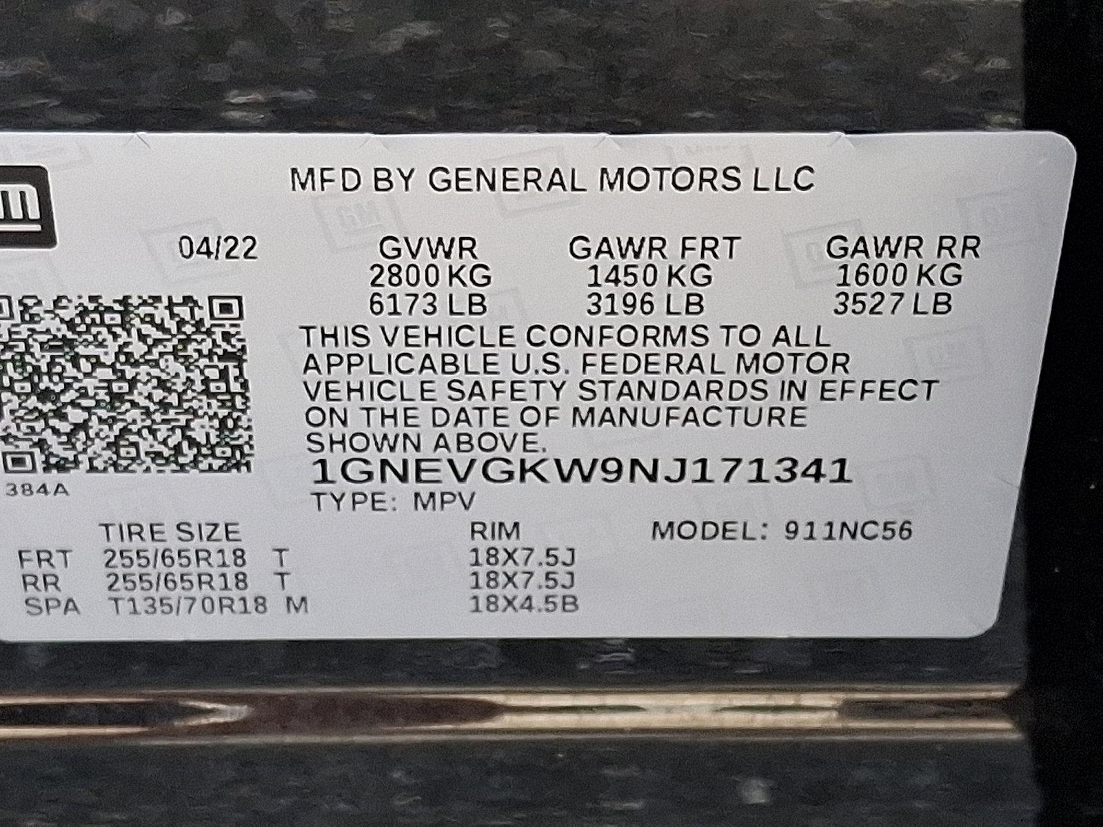 2022 Chevrolet Traverse Vehicle Photo in BETHLEHEM, PA 18017-9401
