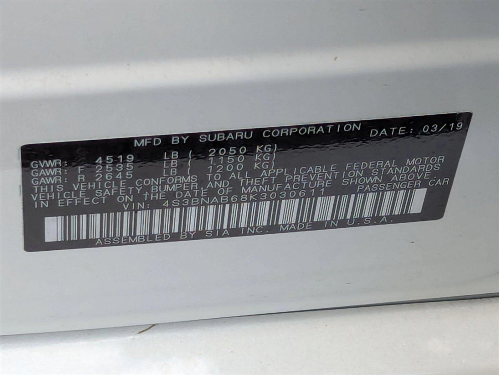 2019 Subaru Legacy Vehicle Photo in Delray Beach, FL 33444