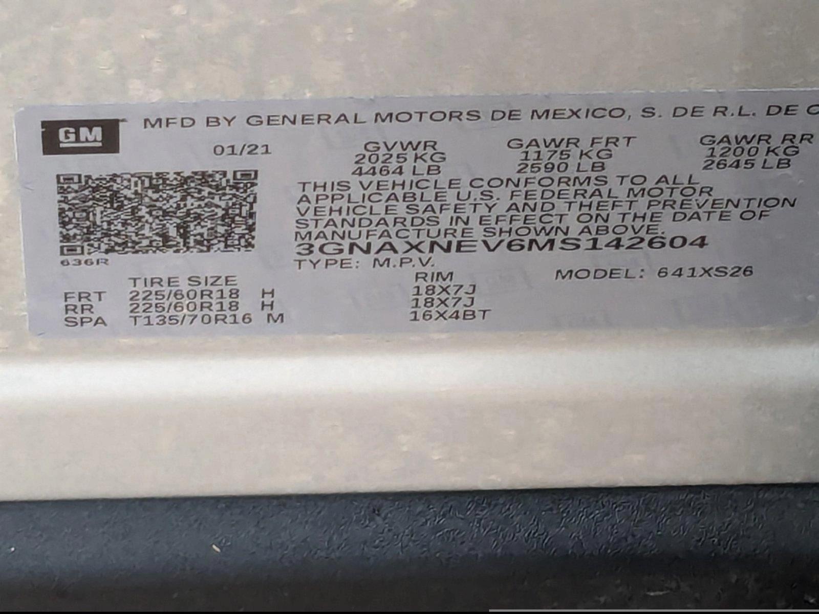 2021 Chevrolet Equinox Vehicle Photo in St. Petersburg, FL 33713