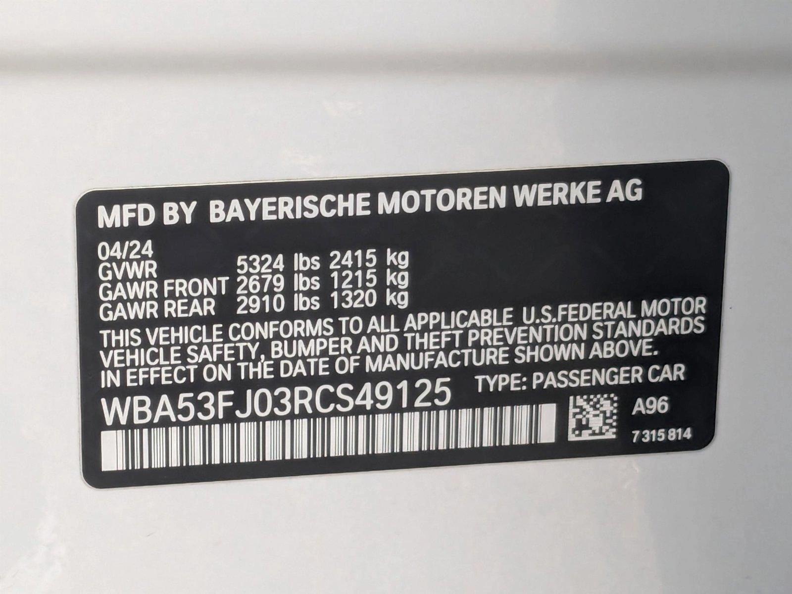 2024 BMW 530i xDrive Vehicle Photo in Towson, MD 21204