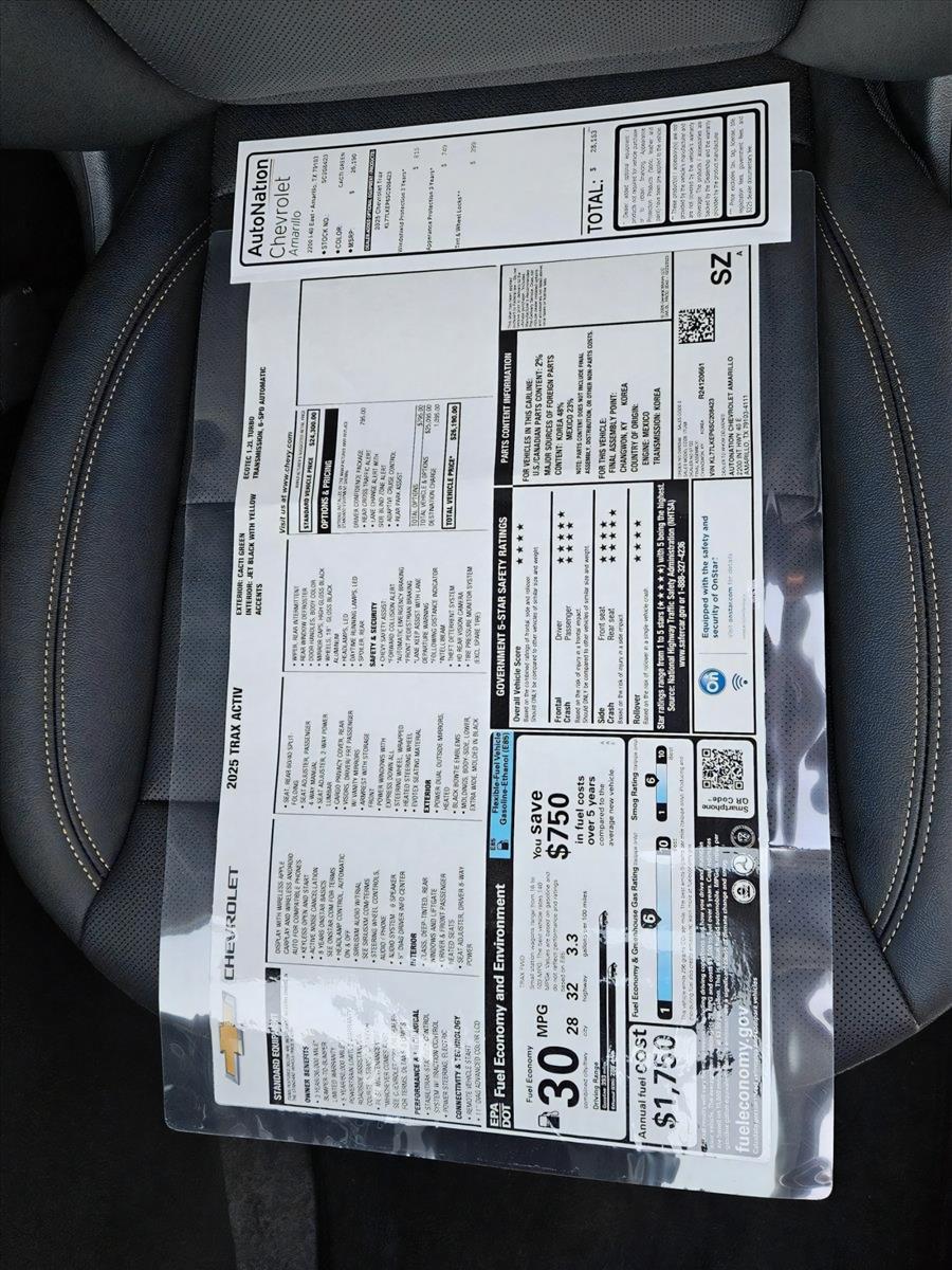 2025 Chevrolet Trax Vehicle Photo in AMARILLO, TX 79103-4111