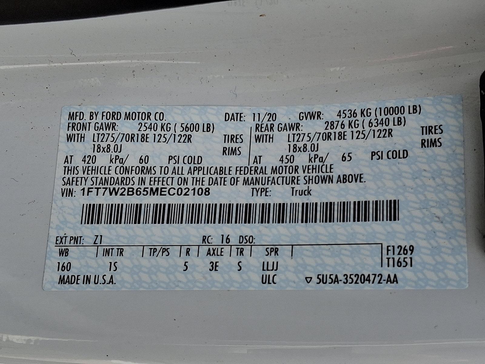 2021 Ford Super Duty F-250 SRW Vehicle Photo in BETHLEHEM, PA 18017-9401