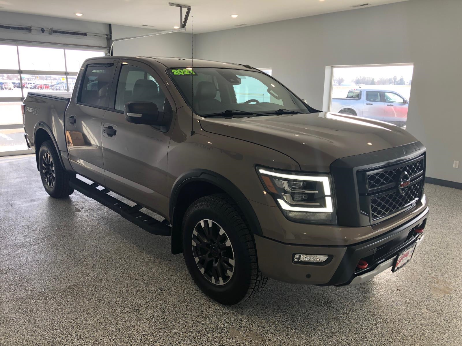 Used 2021 Nissan Titan PRO-4X with VIN 1N6AA1ED2MN502498 for sale in Marengo, IA