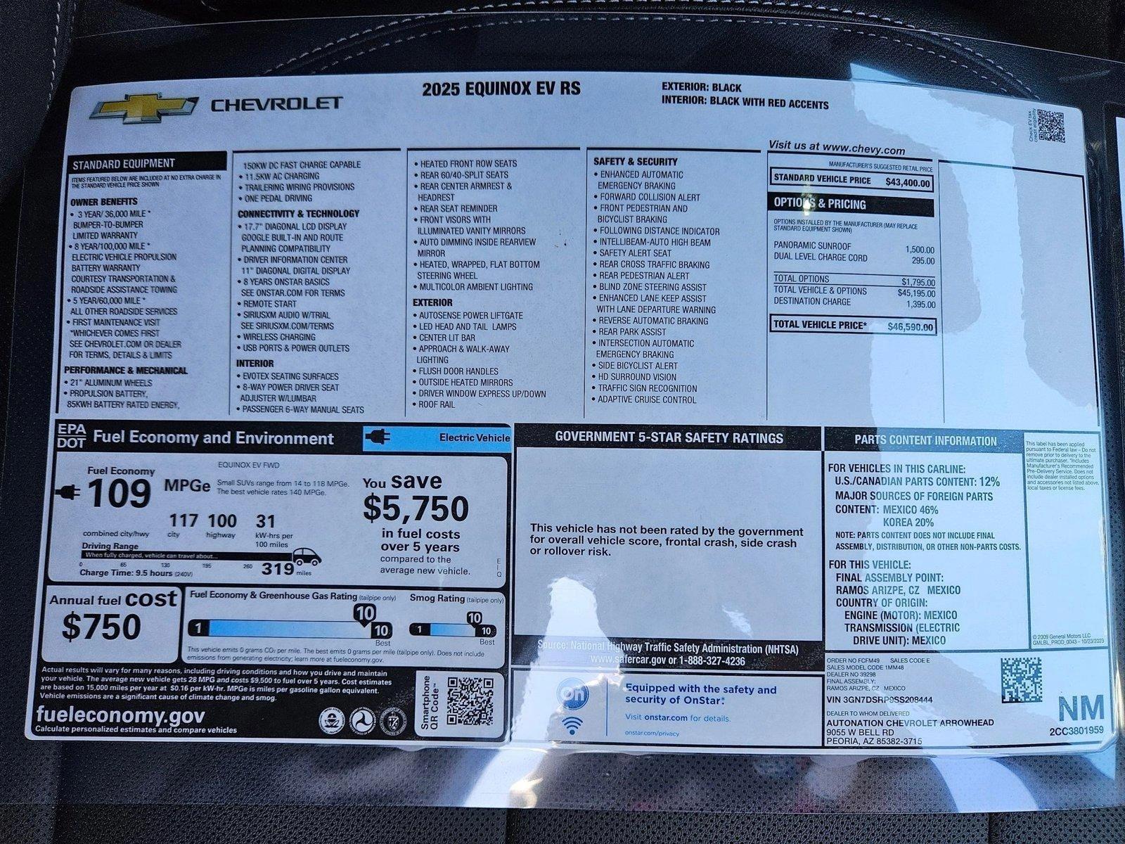 2025 Chevrolet Equinox EV Vehicle Photo in PEORIA, AZ 85382-3715