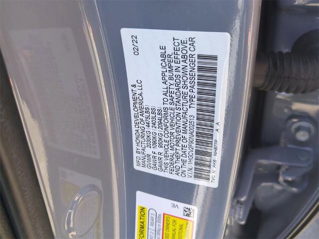 2022 Honda Accord Vehicle Photo in ALBERTVILLE, AL 35950-0246