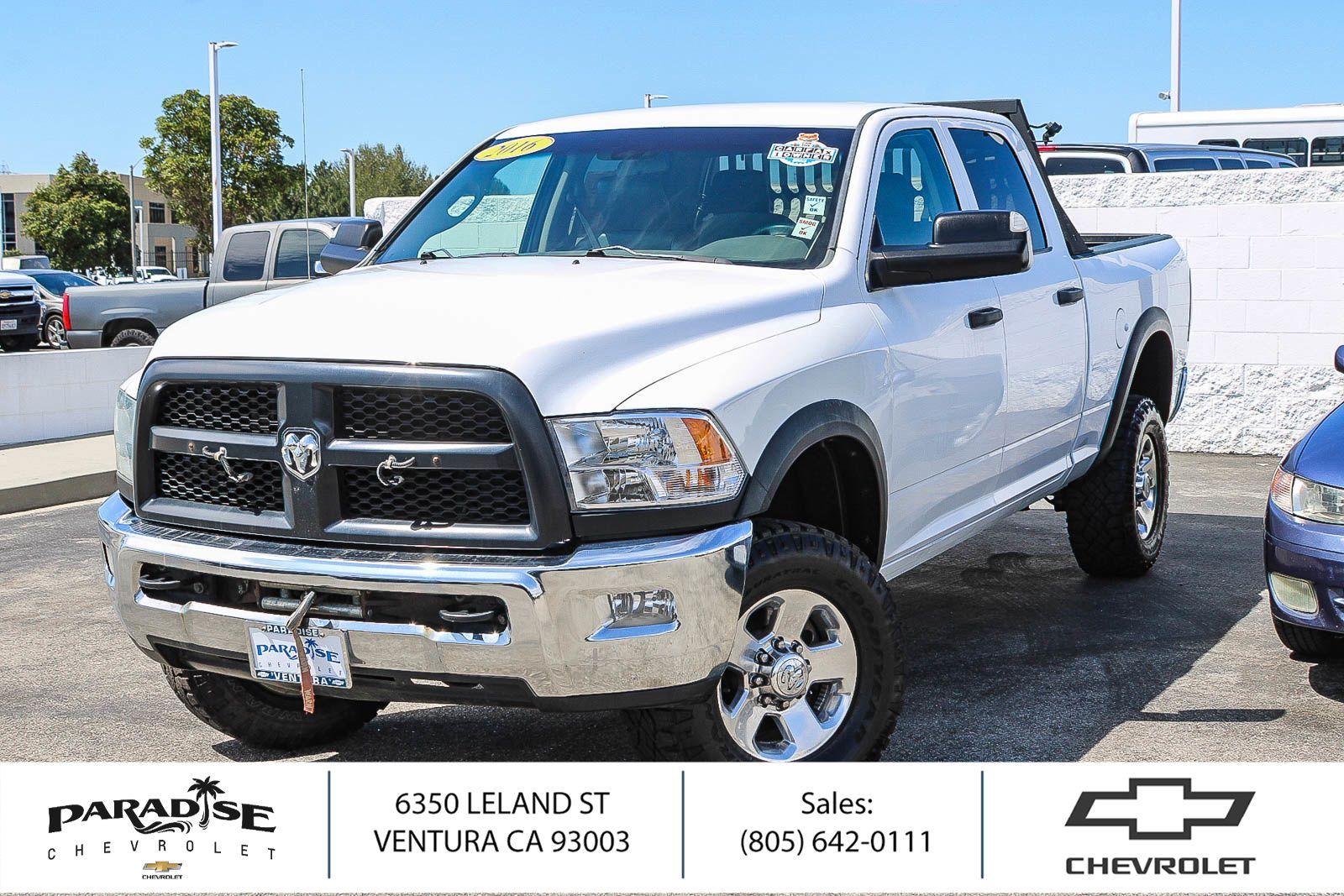Bright White Clearcoat 2016 RAM 2500 Power Wagon Tradesman Crew Cab 4WD Pickup Truck Four-Wheel Drive Automatic