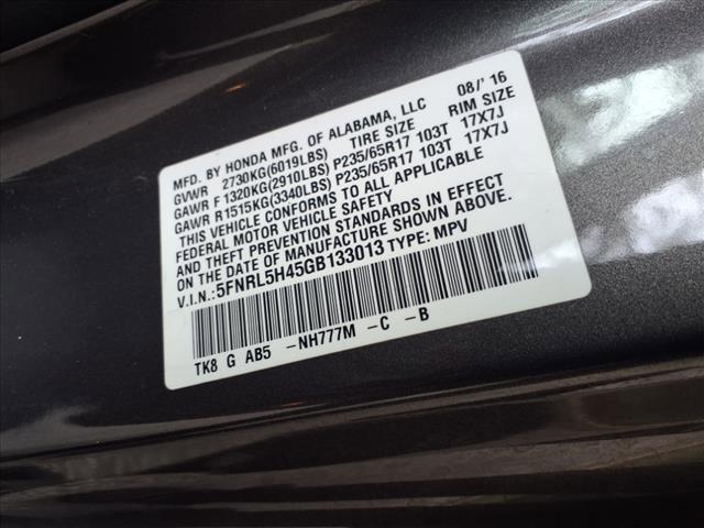 2016 Honda Odyssey Vehicle Photo in SAN ANTONIO, TX 78230-1001