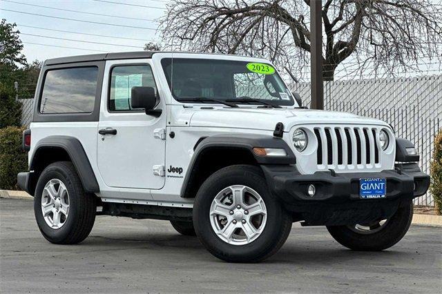 Used 2023 Jeep Wrangler 2-Door Sport S with VIN 1C4GJXAN9PW558600 for sale in Visalia, CA