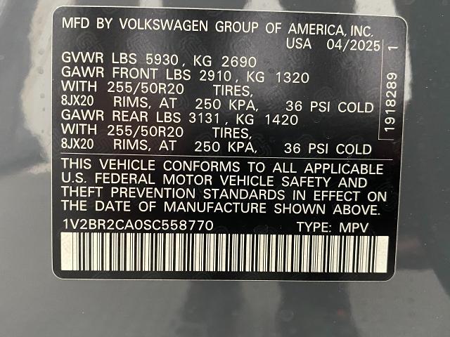 2025 Volkswagen Atlas Vehicle Photo in Appleton, WI 54913