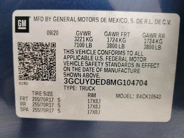2021 Chevrolet Silverado 1500 Vehicle Photo in APPLETON, WI 54914-4656