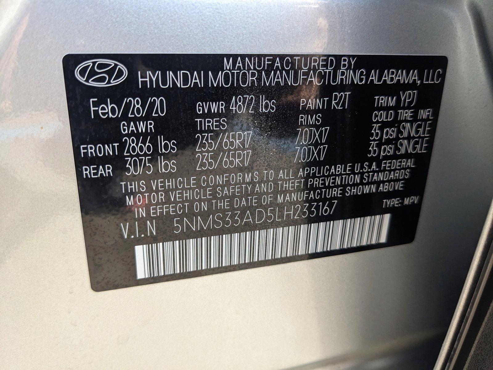 2020 Hyundai Santa Fe Vehicle Photo in HOUSTON, TX 77034-5009