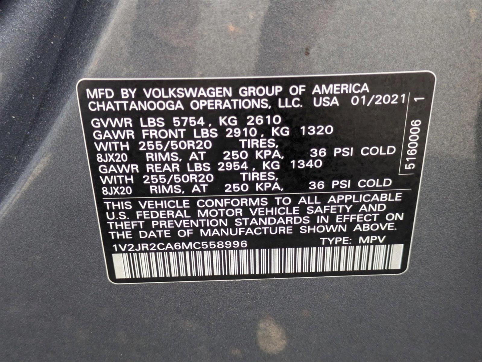 2021 Volkswagen Atlas Vehicle Photo in GREENACRES, FL 33463-3207