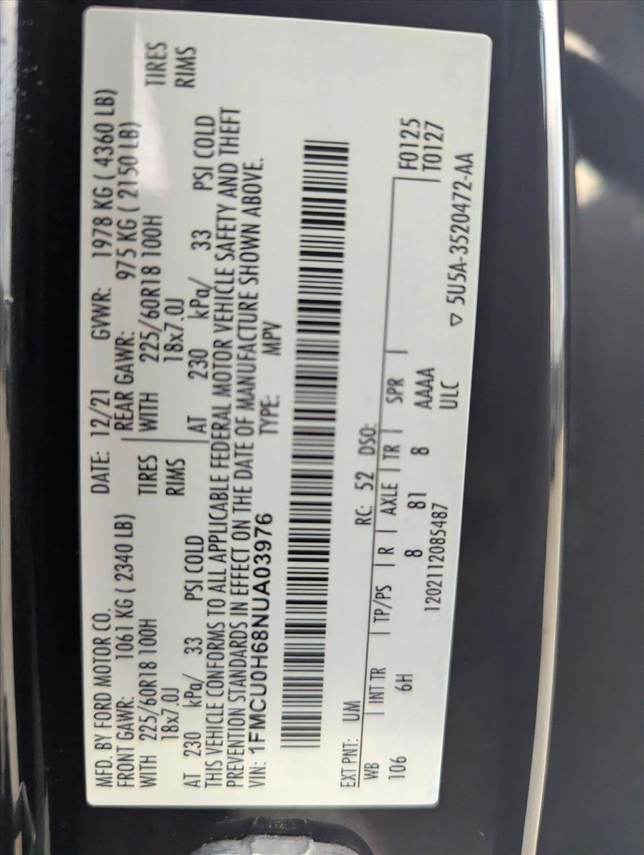 2022 Ford Escape Vehicle Photo in CORPUS CHRISTI, TX 78412-4902