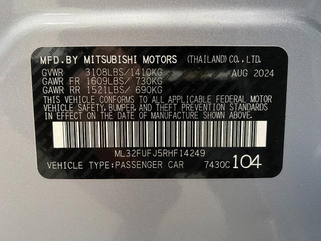 2024 Mitsubishi Mirage G4 Vehicle Photo in Appleton, WI 54913