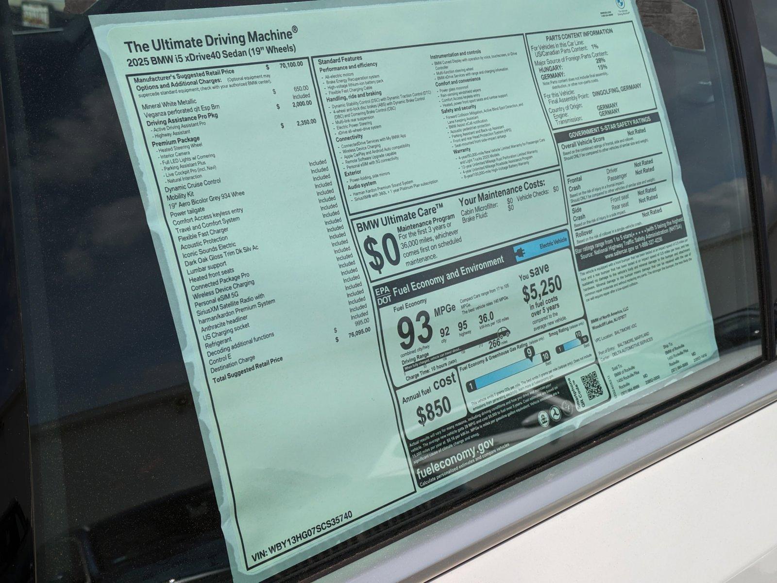 2025 BMW i5 Vehicle Photo in Rockville, MD 20852