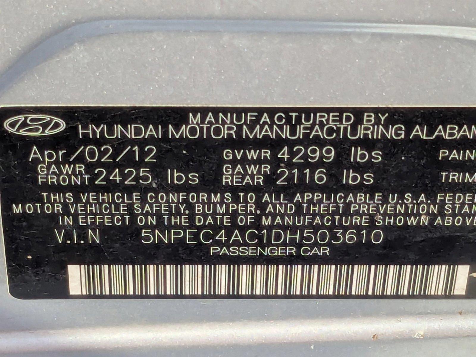 2013 Hyundai SONATA Vehicle Photo in Clearwater, FL 33765