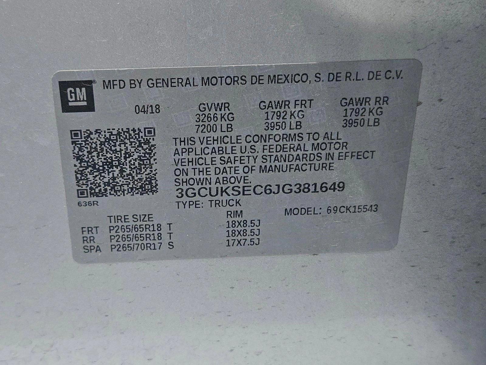 2018 Chevrolet Silverado 1500 Vehicle Photo in GILBERT, AZ 85297-0446