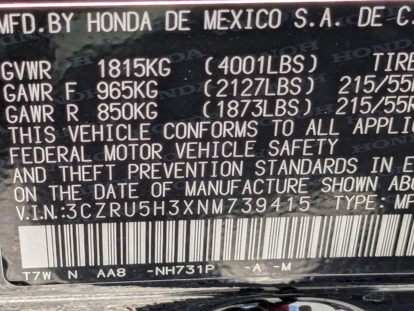 2022 Honda HR-V Vehicle Photo in Miami, FL 33015