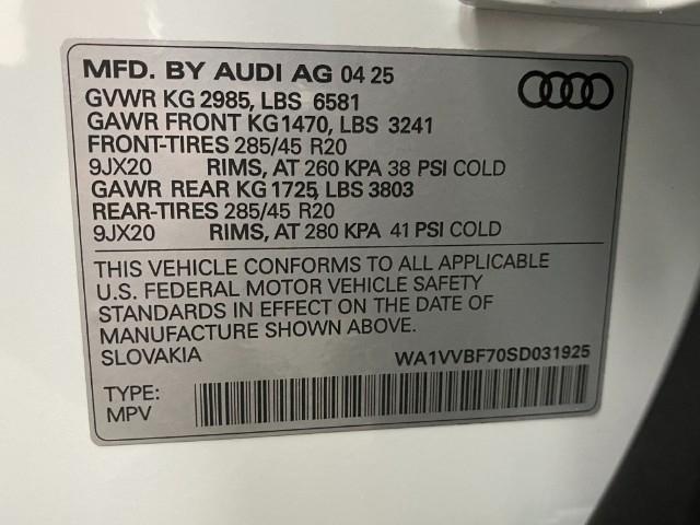 2025 Audi Q7 Vehicle Photo in Appleton, WI 54913