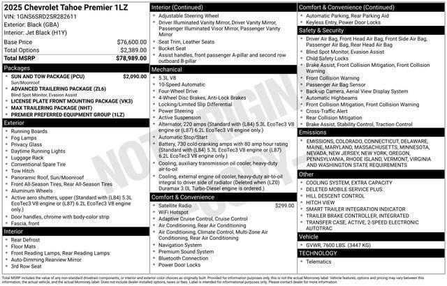 2025 Chevrolet Tahoe Vehicle Photo in BROCKTON, MA 02301-7113