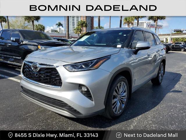 Used 2021 Toyota Highlander Platinum with VIN 5TDFZRBH0MS124344 for sale in Miami, FL