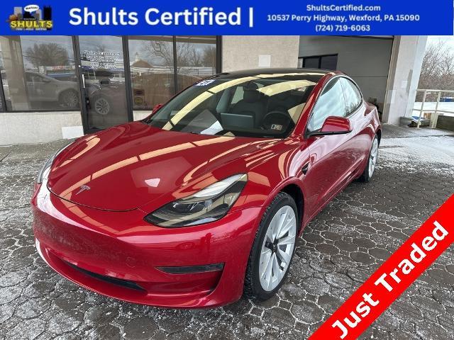 2021 red tesla model 3 sale