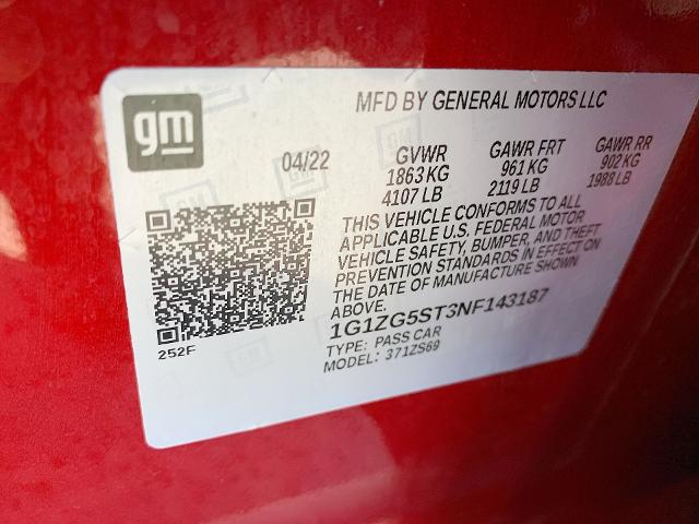 2022 Chevrolet Malibu Vehicle Photo in MOON TOWNSHIP, PA 15108-2571