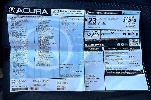2024 Acura RDX Vehicle Photo in Tulsa, OK 74145