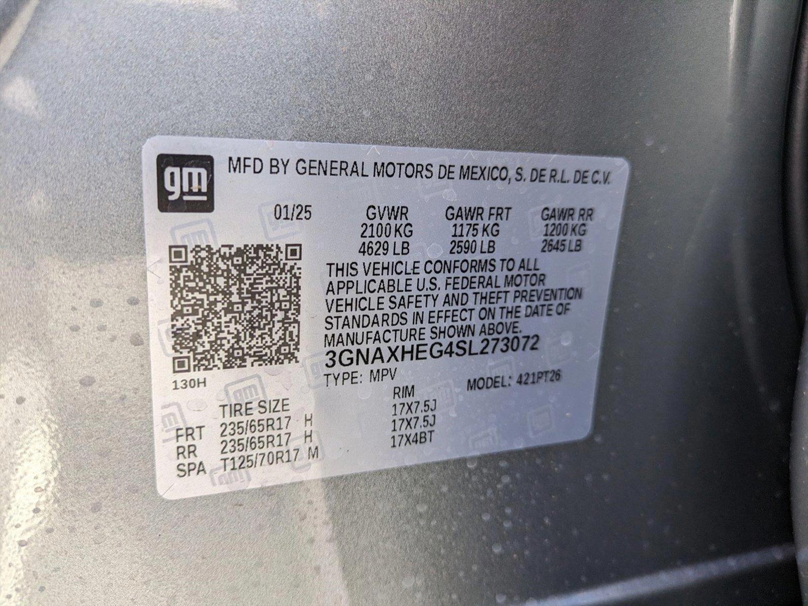2025 Chevrolet Equinox Vehicle Photo in GILBERT, AZ 85297-0446