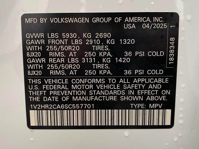 2025 Volkswagen Atlas Vehicle Photo in Appleton, WI 54913