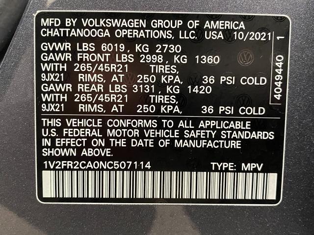 2022 Volkswagen Atlas Vehicle Photo in Appleton, WI 54913