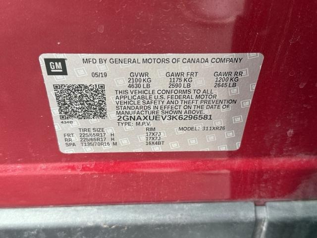 2019 Chevrolet Equinox Vehicle Photo in MIDDLETON, WI 53562-1492