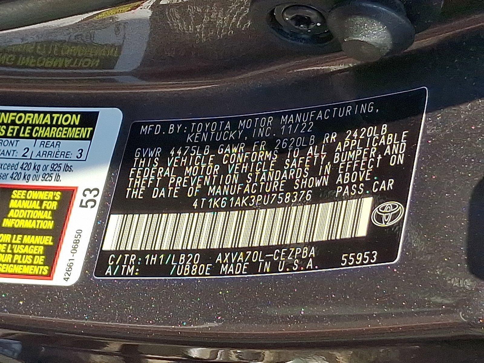 2023 Toyota Camry Vehicle Photo in Harrisburg, PA 17111
