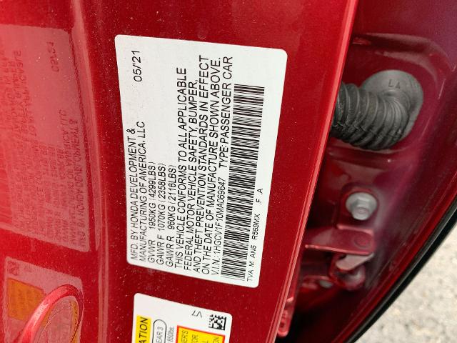 2021 Honda Accord Sedan Vehicle Photo in MOON TOWNSHIP, PA 15108-2571