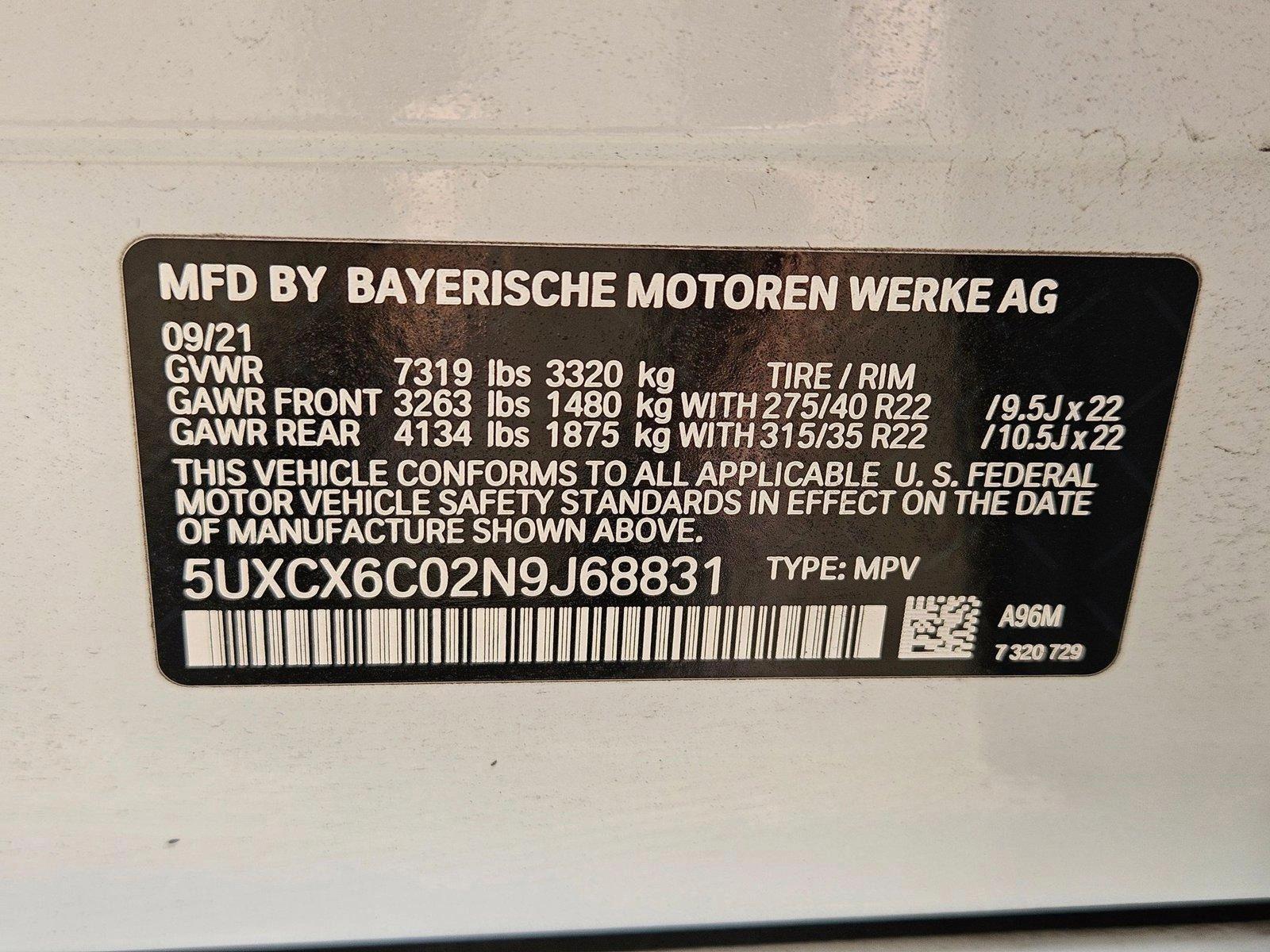 2022 BMW X7 Vehicle Photo in PEORIA, AZ 85382-3715