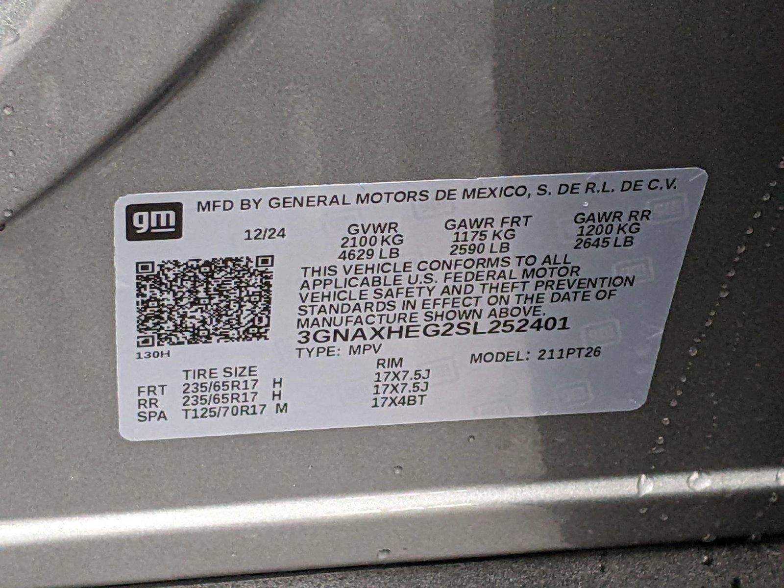 2025 Chevrolet Equinox Vehicle Photo in TIMONIUM, MD 21093-2300