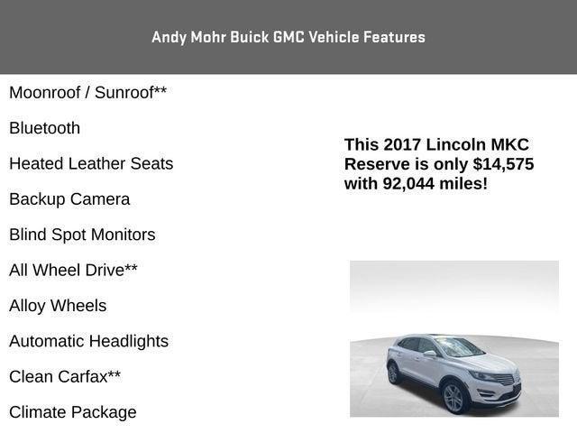 2017 Lincoln MKC Vehicle Photo in Fishers, IN 46038