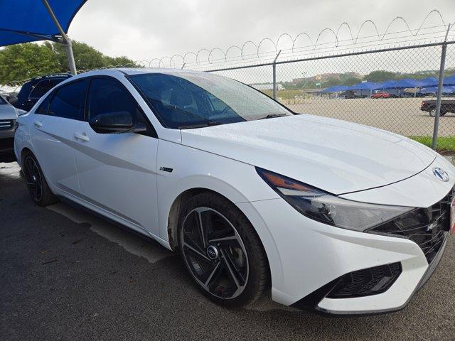 Certified 2021 Hyundai Elantra N Line with VIN KMHLR4AF2MU157715 for sale in Decatur, TX