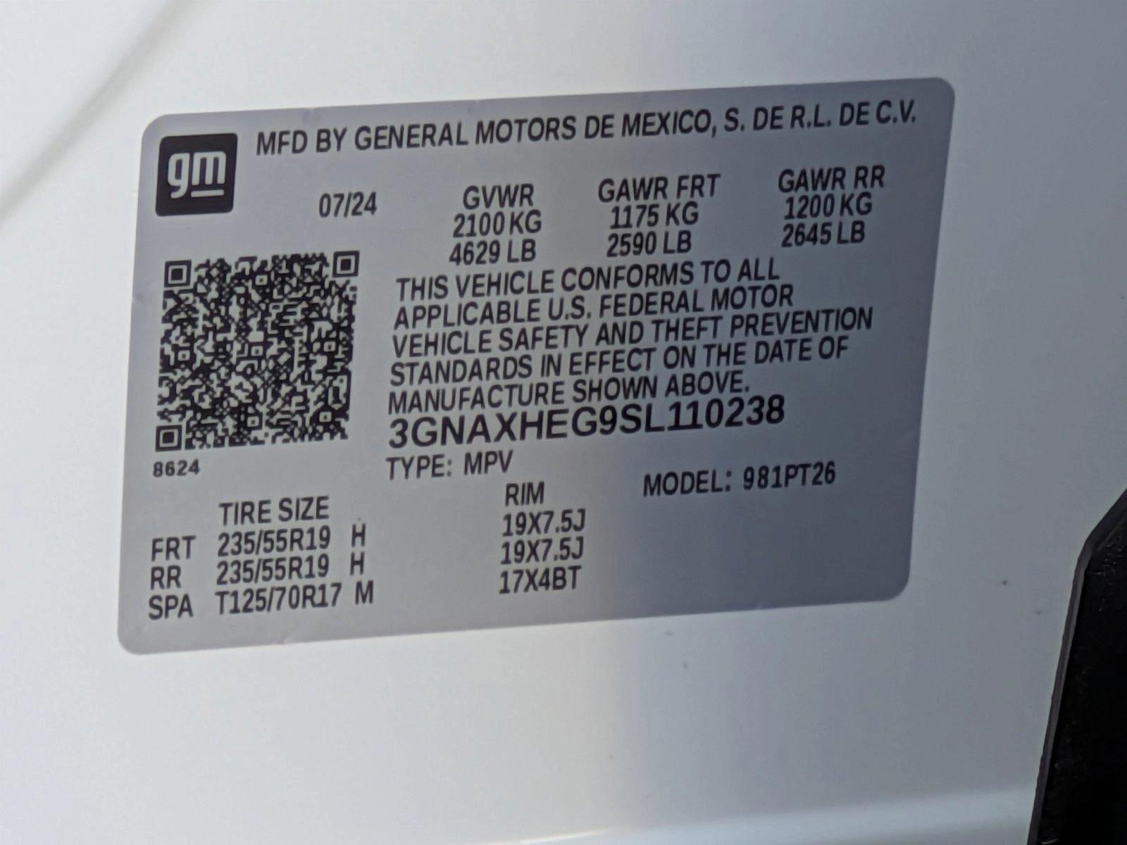 2025 Chevrolet Equinox Vehicle Photo in CLEARWATER, FL 33764-7163