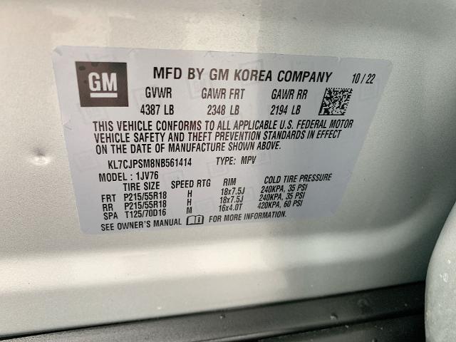 2022 Chevrolet Trax Vehicle Photo in MOON TOWNSHIP, PA 15108-2571